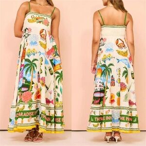 Colorful Printed Maxi Dress